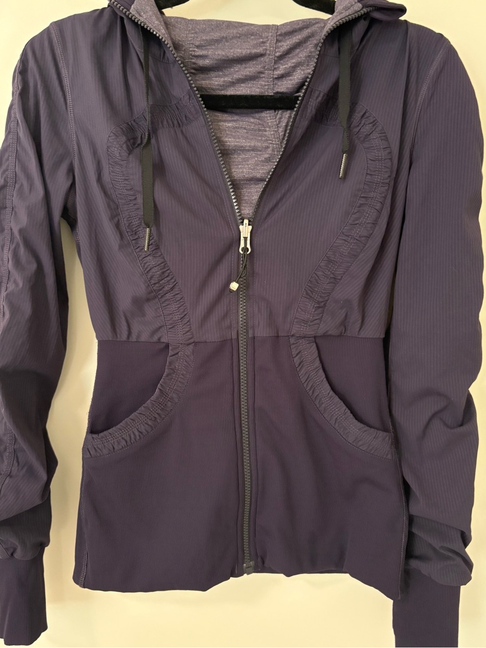 Lululemon Dance Studio Hooded Jacket Purple Reversible Full Zip Women's 6